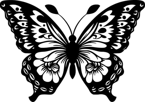 Butterfly, Minimalist and Simple Silhouette - Vector illustration