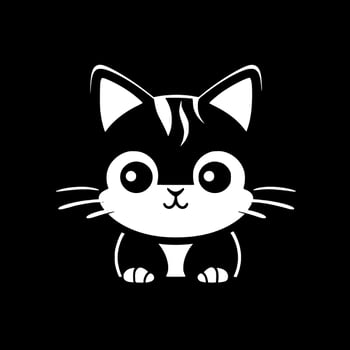 Cat, Black and White Vector illustration