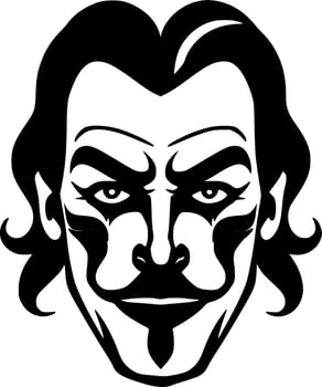 Clown, Minimalist and Simple Silhouette - Vector illustration