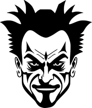 Clown - Minimalist and Flat Logo - Vector illustration