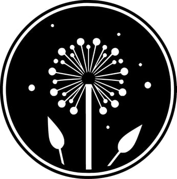 Dandelion - Minimalist and Flat Logo - Vector illustration