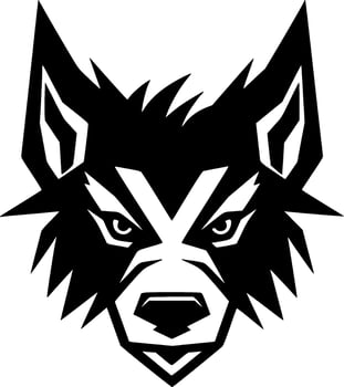 Dog - Minimalist and Flat Logo - Vector illustration