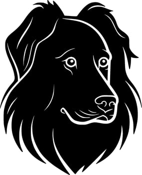 Dog - Minimalist and Flat Logo - Vector illustration