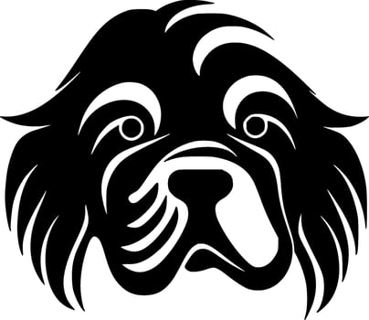 Dog - Black and White Isolated Icon - Vector illustration