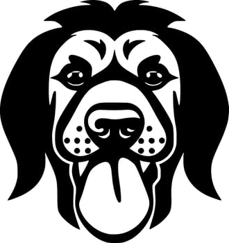 Dog, Minimalist and Simple Silhouette - Vector illustration
