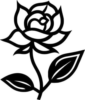 Flower, Minimalist and Simple Silhouette - Vector illustration