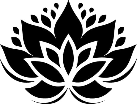 Flower, Black and White Vector illustration