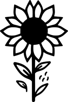Flower - Minimalist and Flat Logo - Vector illustration
