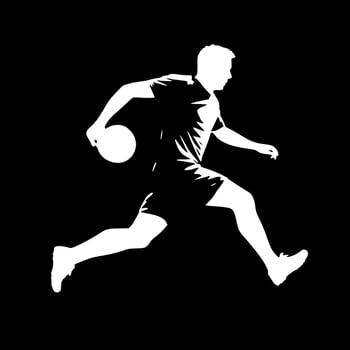Football - Minimalist and Flat Logo - Vector illustration