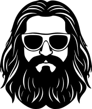 Hippie - High Quality Vector Logo - Vector illustration ideal for T-shirt graphic