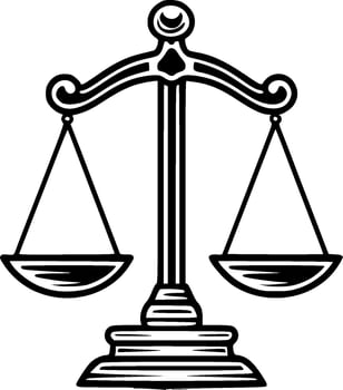 Justice, Minimalist and Simple Silhouette - Vector illustration