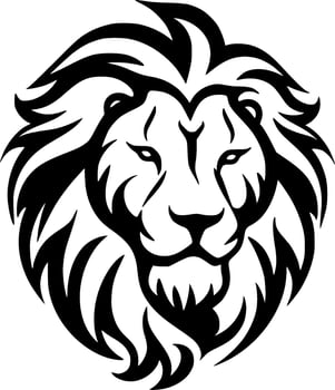 Lion, Minimalist and Simple Silhouette - Vector illustration