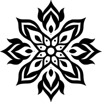 Mandala - Minimalist and Flat Logo - Vector illustration