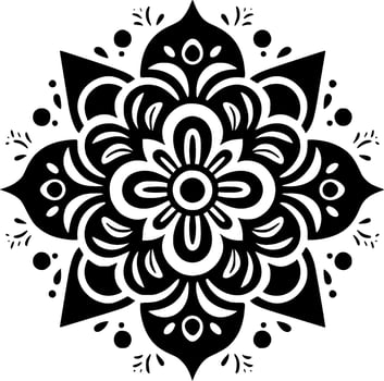 Mandala - Minimalist and Flat Logo - Vector illustration