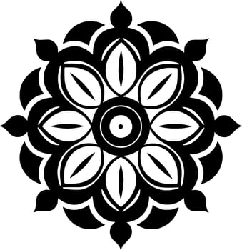 Mandala - Minimalist and Flat Logo - Vector illustration