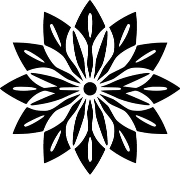 Mandala - Minimalist and Flat Logo - Vector illustration
