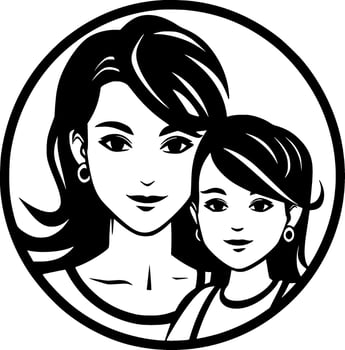 Mom, Minimalist and Simple Silhouette - Vector illustration