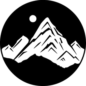 Mountain, Minimalist and Simple Silhouette - Vector illustration