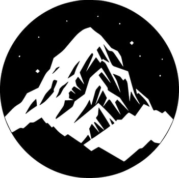 Mountains, Black and White Vector illustration