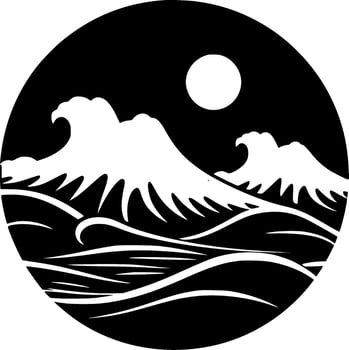 Ocean - Minimalist and Flat Logo - Vector illustration