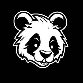 Panda - Minimalist and Flat Logo - Vector illustration