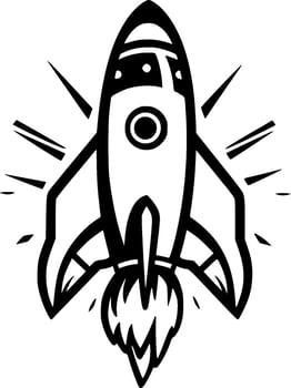 Rocket - Minimalist and Flat Logo - Vector illustration
