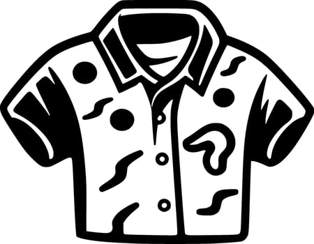 Shirt, Black and White Vector illustration