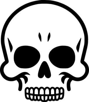 Skull, Minimalist and Simple Silhouette - Vector illustration