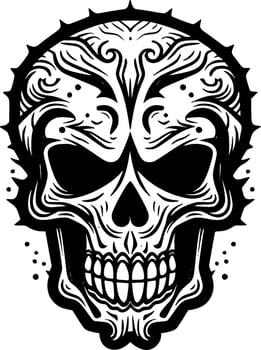 Skull, Minimalist and Simple Silhouette - Vector illustration