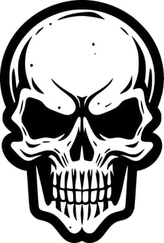 Skull - Minimalist and Flat Logo - Vector illustration