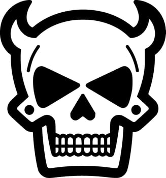 Skull, Minimalist and Simple Silhouette - Vector illustration