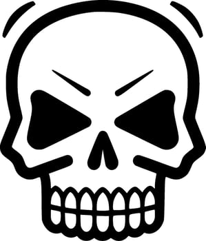 Skull, Minimalist and Simple Silhouette - Vector illustration