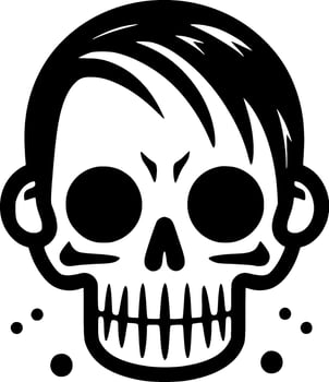 Skull - Minimalist and Flat Logo - Vector illustration