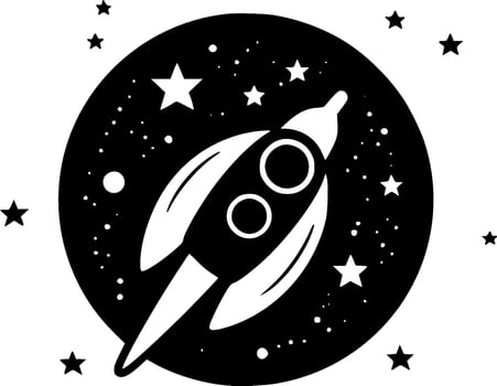 Space, Minimalist and Simple Silhouette - Vector illustration