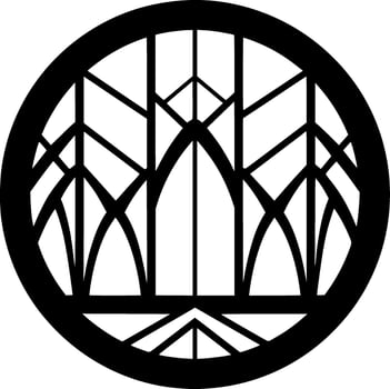 Stained Glass - Minimalist and Flat Logo - Vector illustration