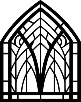 Stained Glass, Minimalist and Simple Silhouette - Vector illustration
