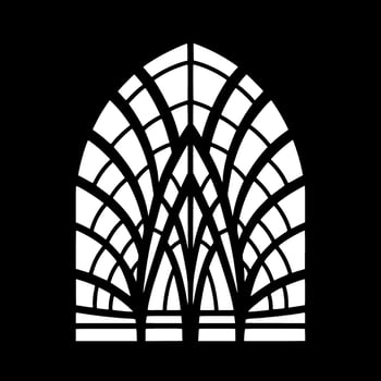 Stained Glass, Minimalist and Simple Silhouette - Vector illustration