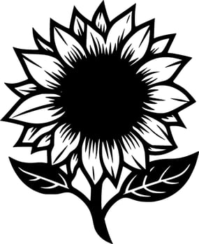 Sunflower - Minimalist and Flat Logo - Vector illustration