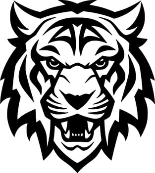 Tiger, Minimalist and Simple Silhouette - Vector illustration