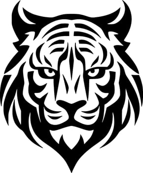 Tiger, Minimalist and Simple Silhouette - Vector illustration
