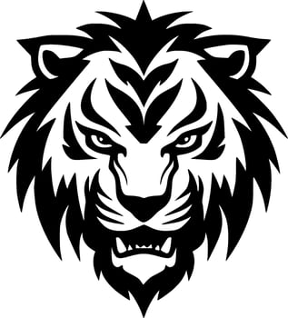 Tiger, Minimalist and Simple Silhouette - Vector illustration