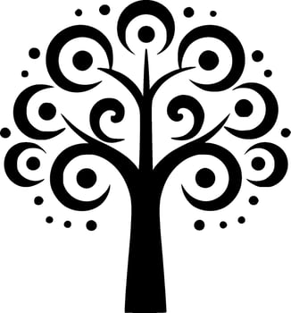 Tree, Minimalist and Simple Silhouette - Vector illustration