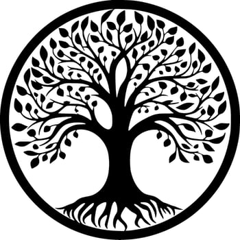 Tree - Minimalist and Flat Logo - Vector illustration