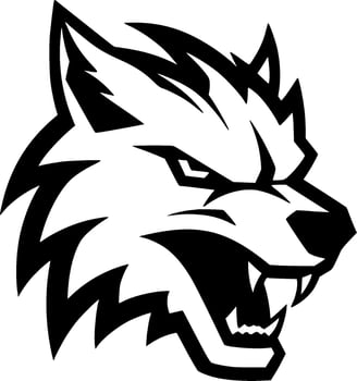 Wolf, Minimalist and Simple Silhouette - Vector illustration