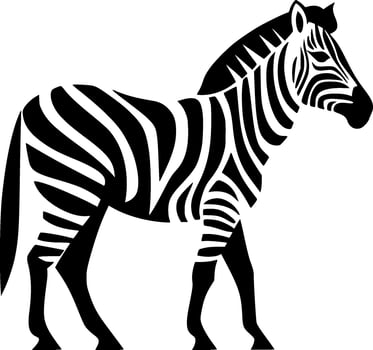 Zebra - Minimalist and Flat Logo - Vector illustration