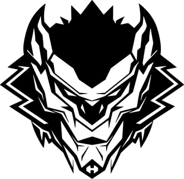 Wolf - Black and White Isolated Icon - Vector illustration
