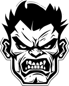 Zombie - Minimalist and Flat Logo - Vector illustration