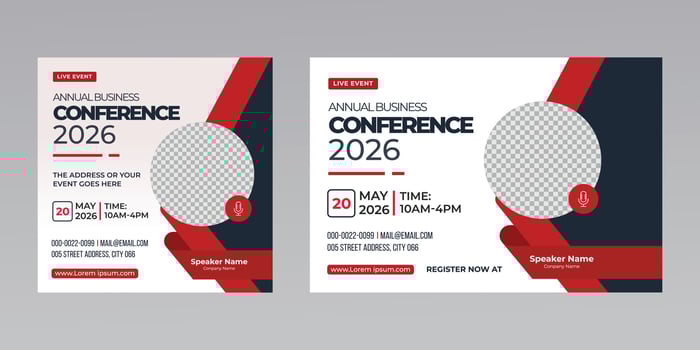 digital marketing creative technology business social media live webinar banner invitation template. vector