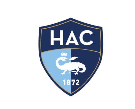 Le Havre AC Club Logo Symbol Ligue 1 Football French Abstract Design Vector Illustration