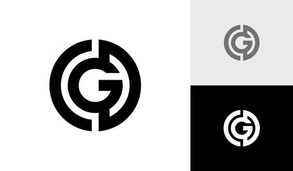 Letter CGD initial monogram logo design vector